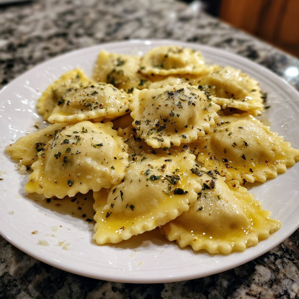 Herzförmige Ravioli mit Ricottafüllung