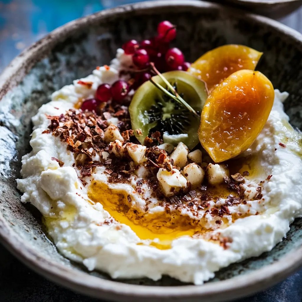 Winterliche Zitrus-Ricotta-Frühstücksbowl mit Honigwaben