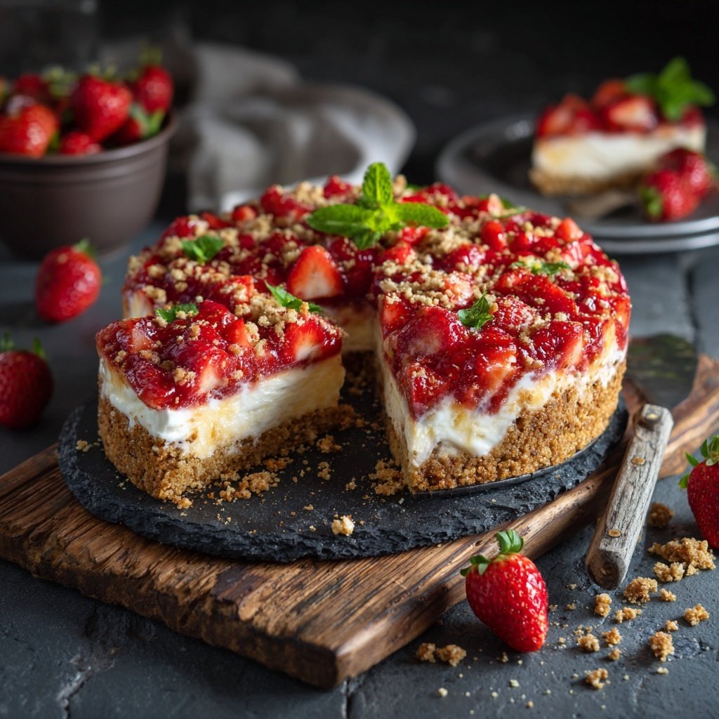 Erdbeer Kuchen Mit Vanillequark