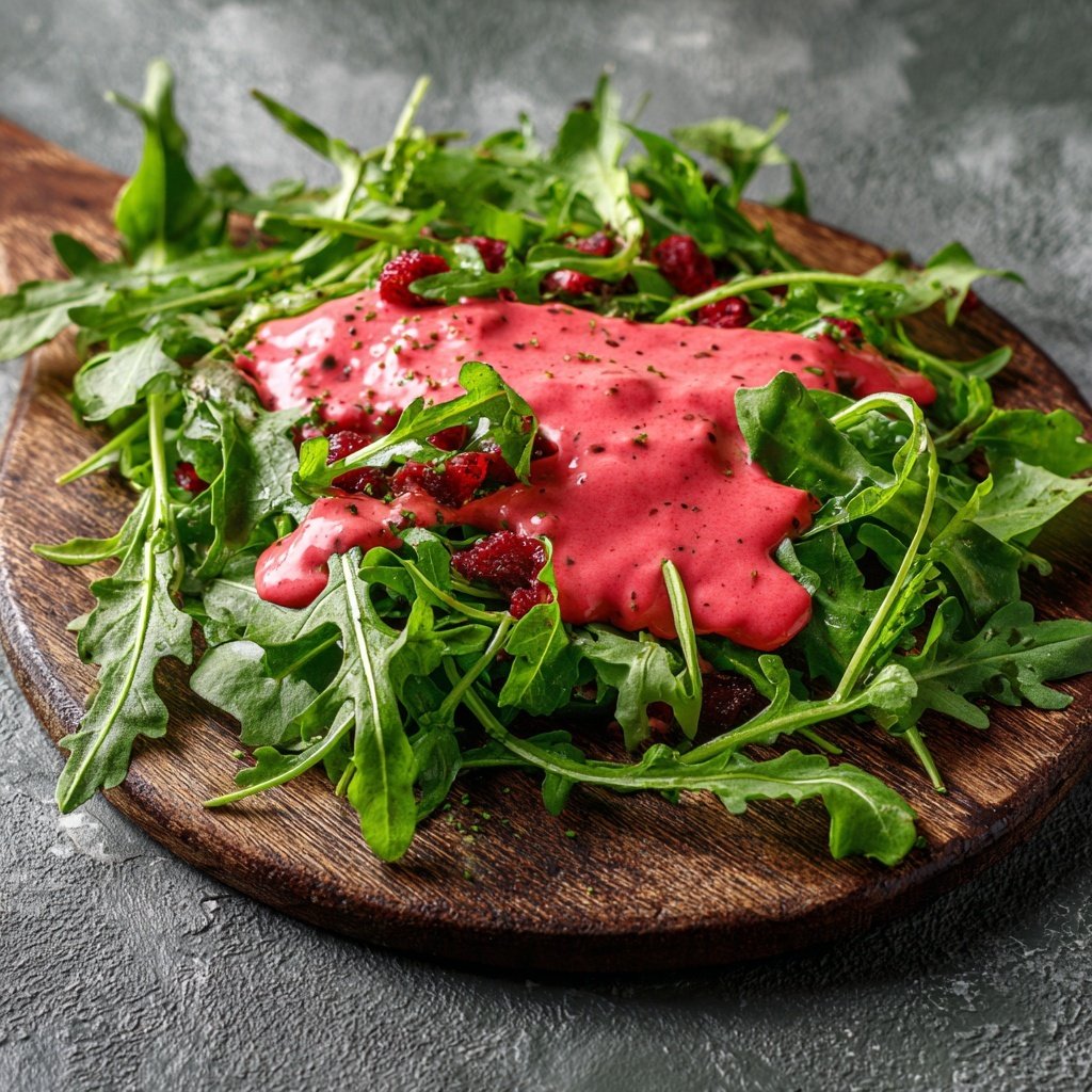 Rucolasalat mit Himbeerdressing