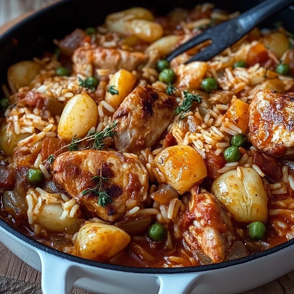 Serbisches Reisfleisch | One Pot Reis mit Hähnchen | Reispfanne