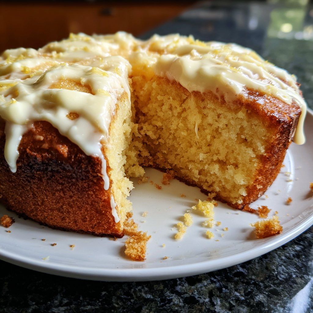 Zitronenkuchen mit Frischkäse-Topping