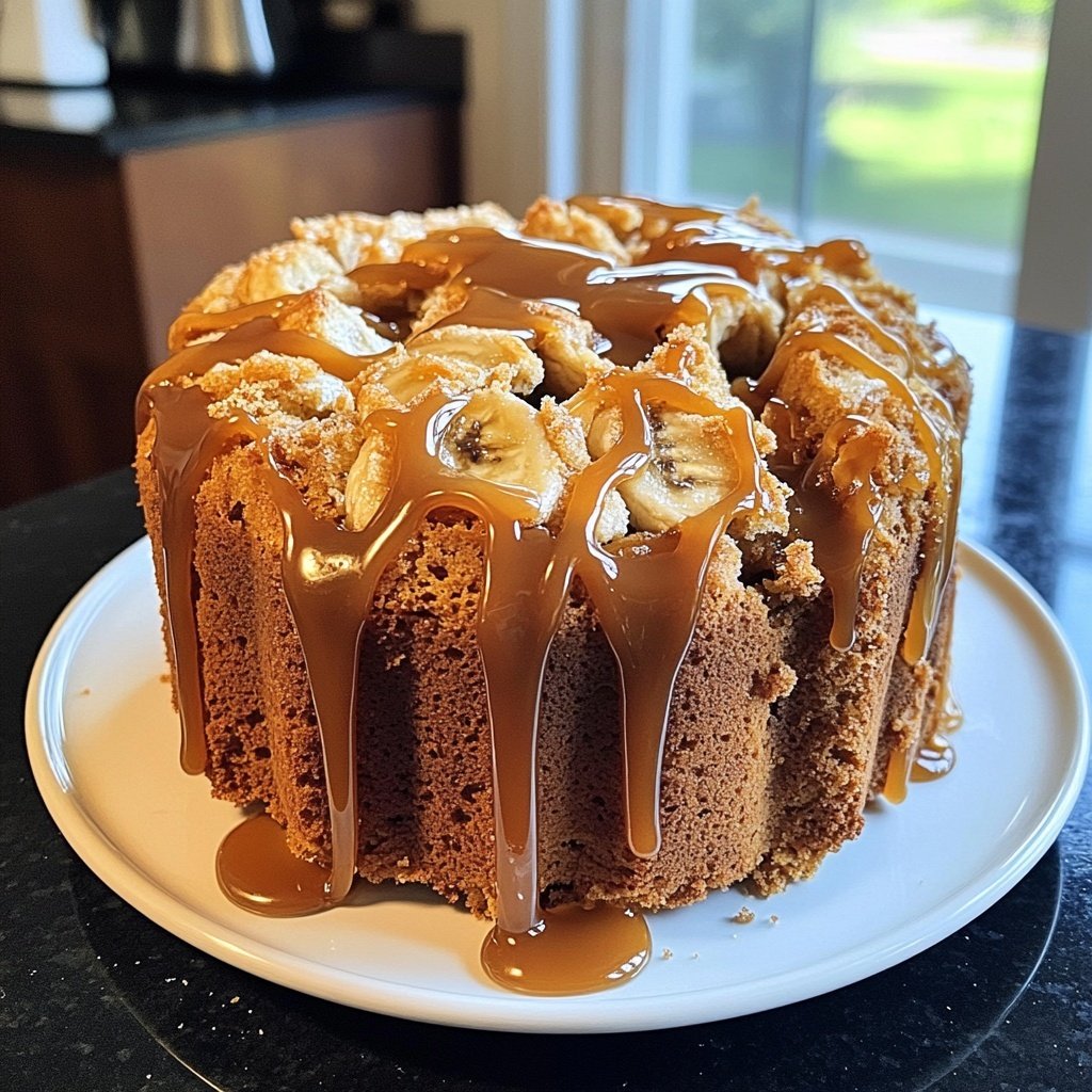 Bananenkuchen mit Karamell