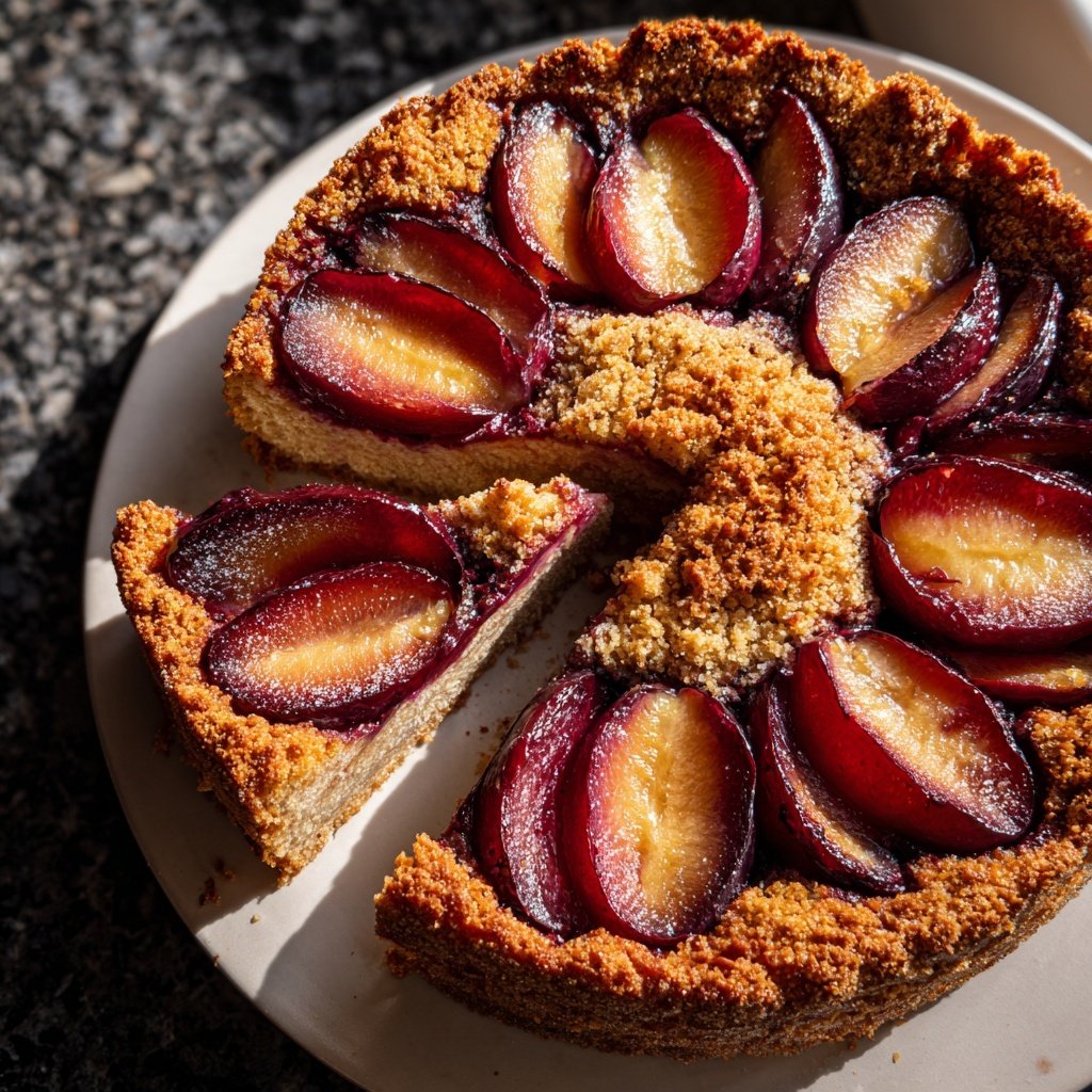 Kuchen mit Pflaumen