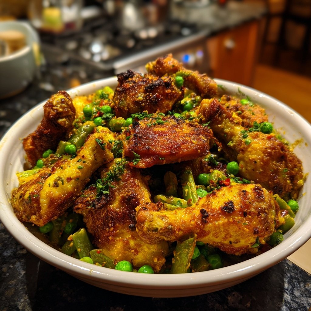 Kalorienarme Hähnchenpfanne Mit Grünen Bohnen