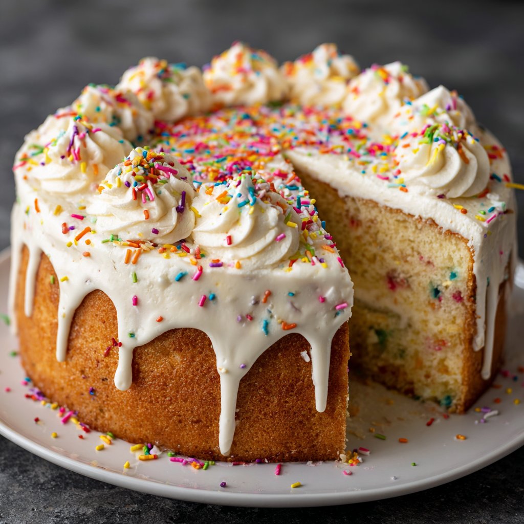 Geburtstagskuchen mit Streuseln