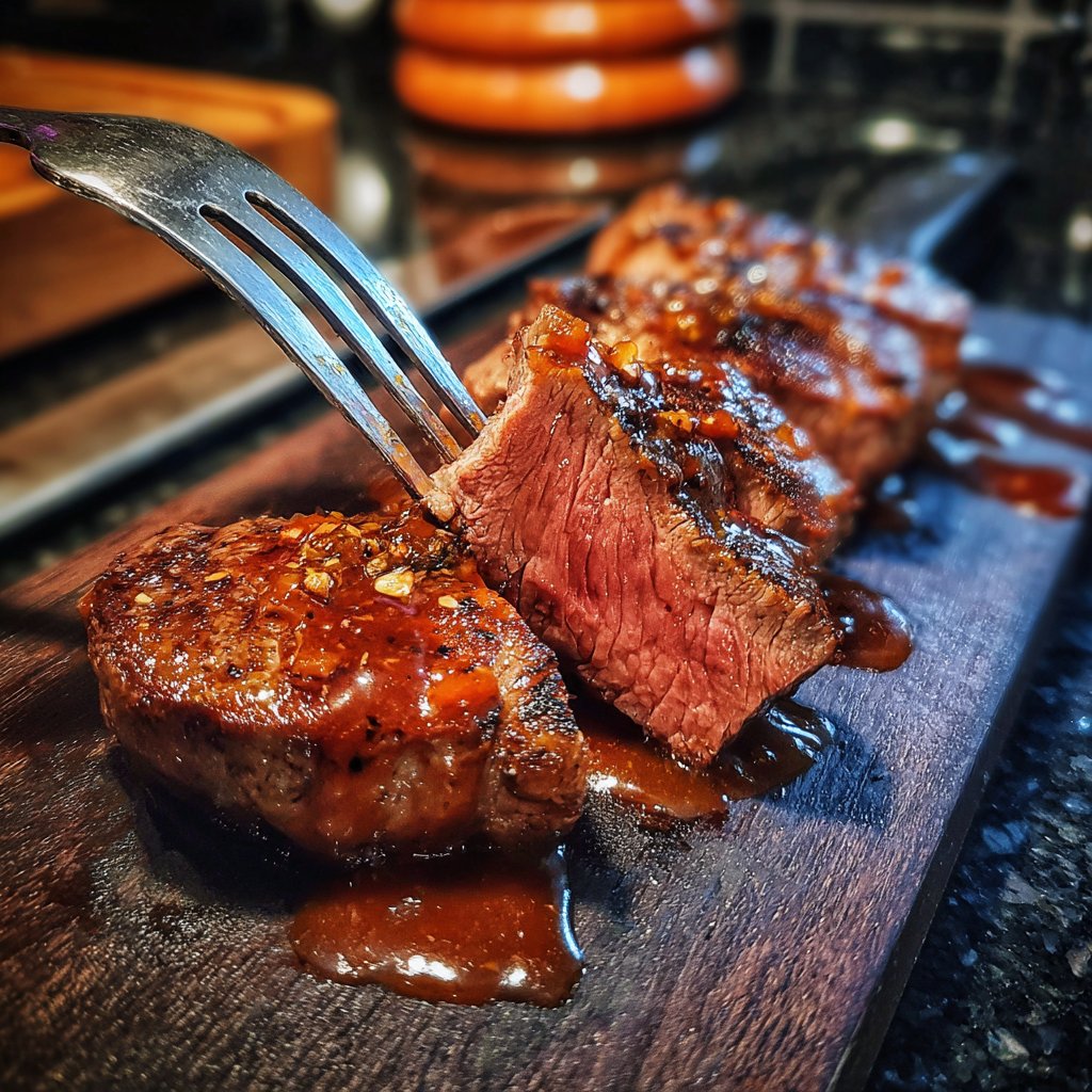Rinderfilet mit Schokoladen-Chili-Sauce