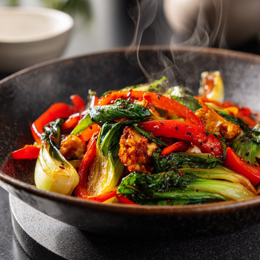 Asiatische Gemüsepfanne mit Chili