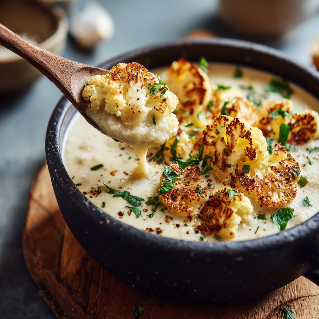 Blumenkohlsuppe cremig vegan