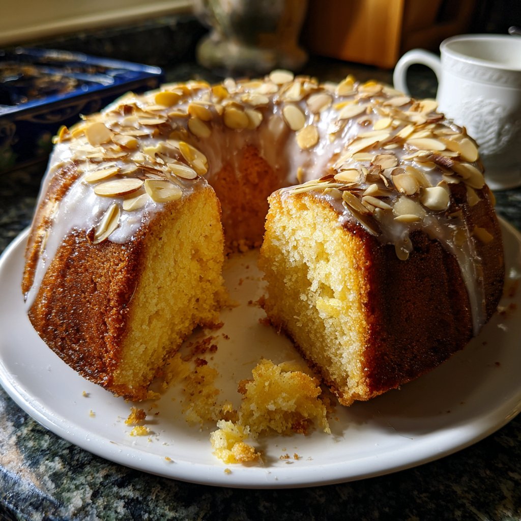 Zitronenkuchen mit Mandeln