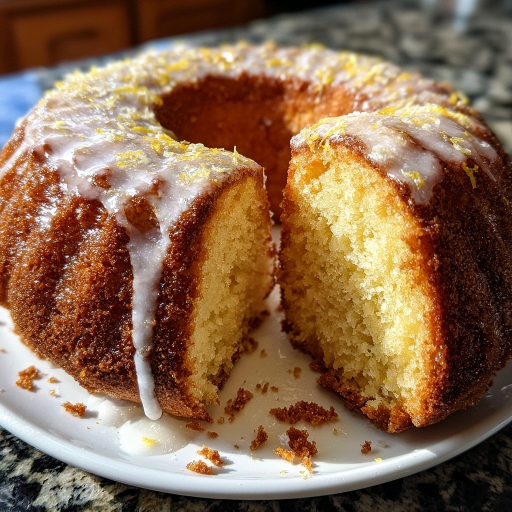 Zitronenkuchen mit Zitronenabrieb