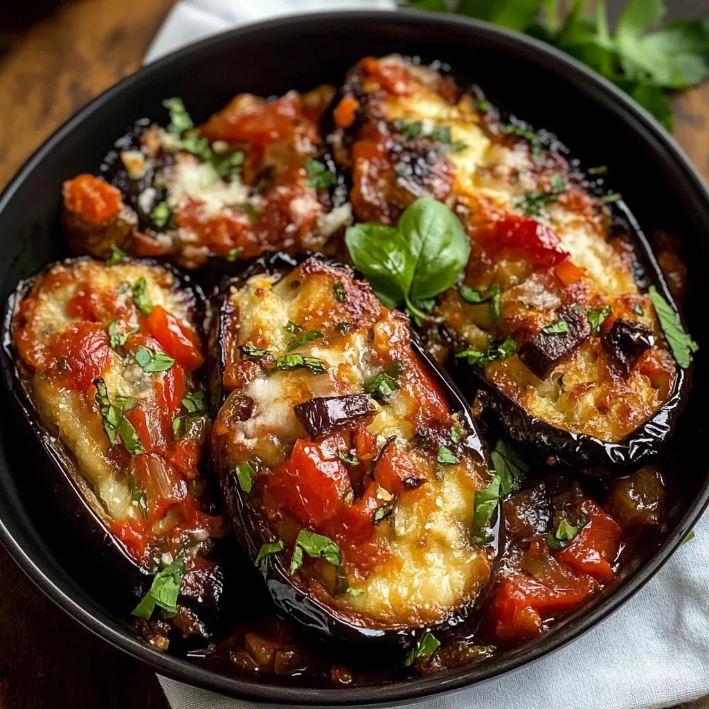 Griechische gefüllte Auberginen