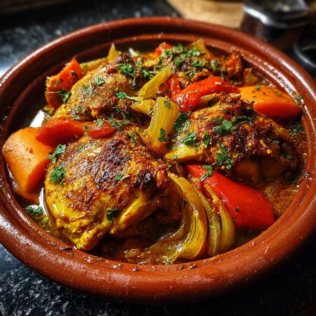 Internationale Küche Marokkanisches Hähnchen-Tagine