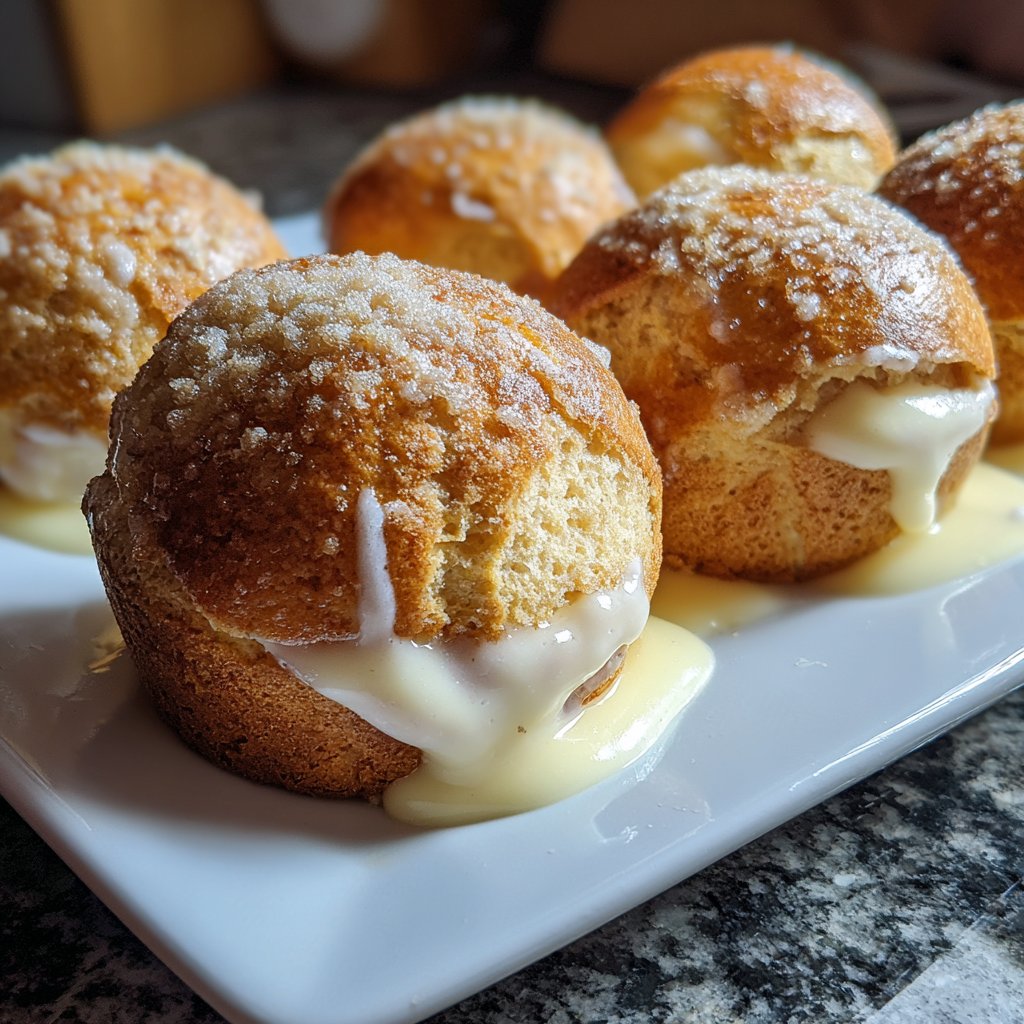 Muffins mit Vanillecreme