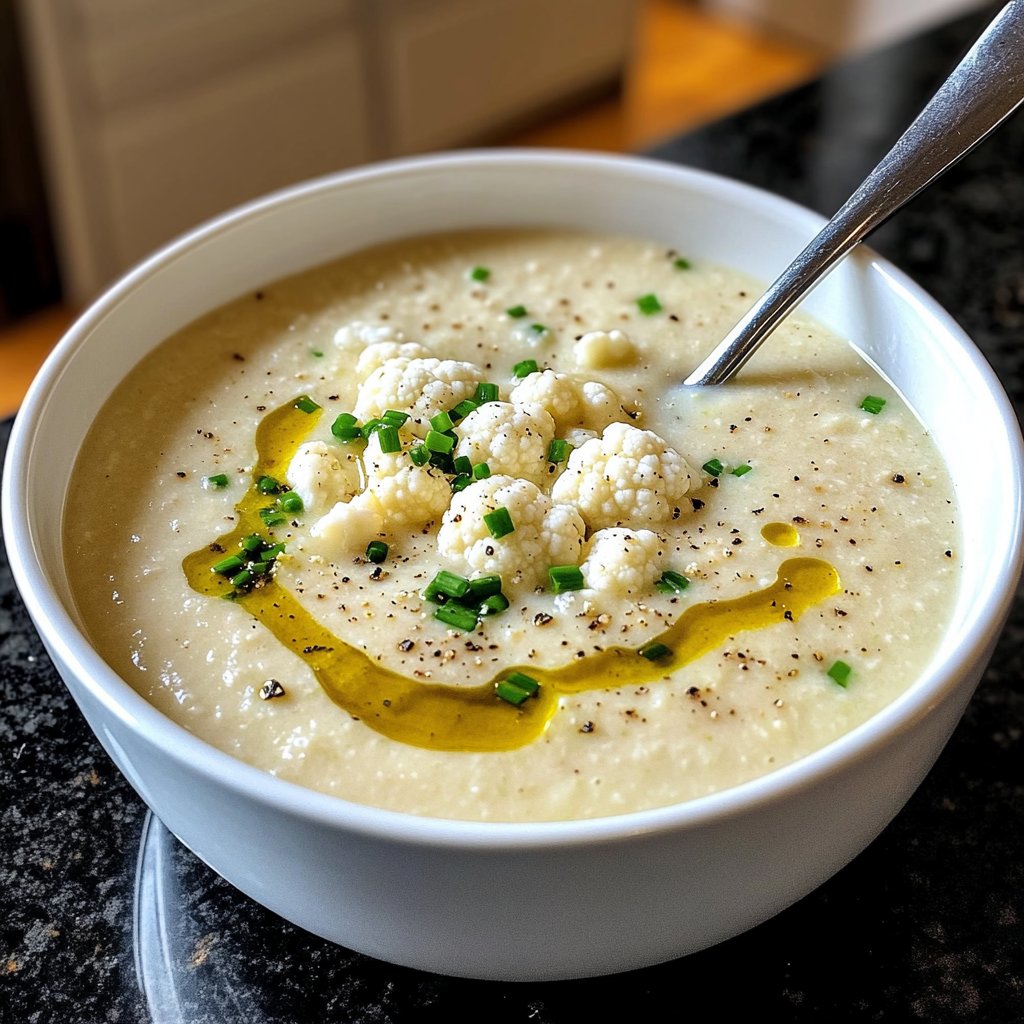 Blumenkohlsuppe als leichtes Abendessen
